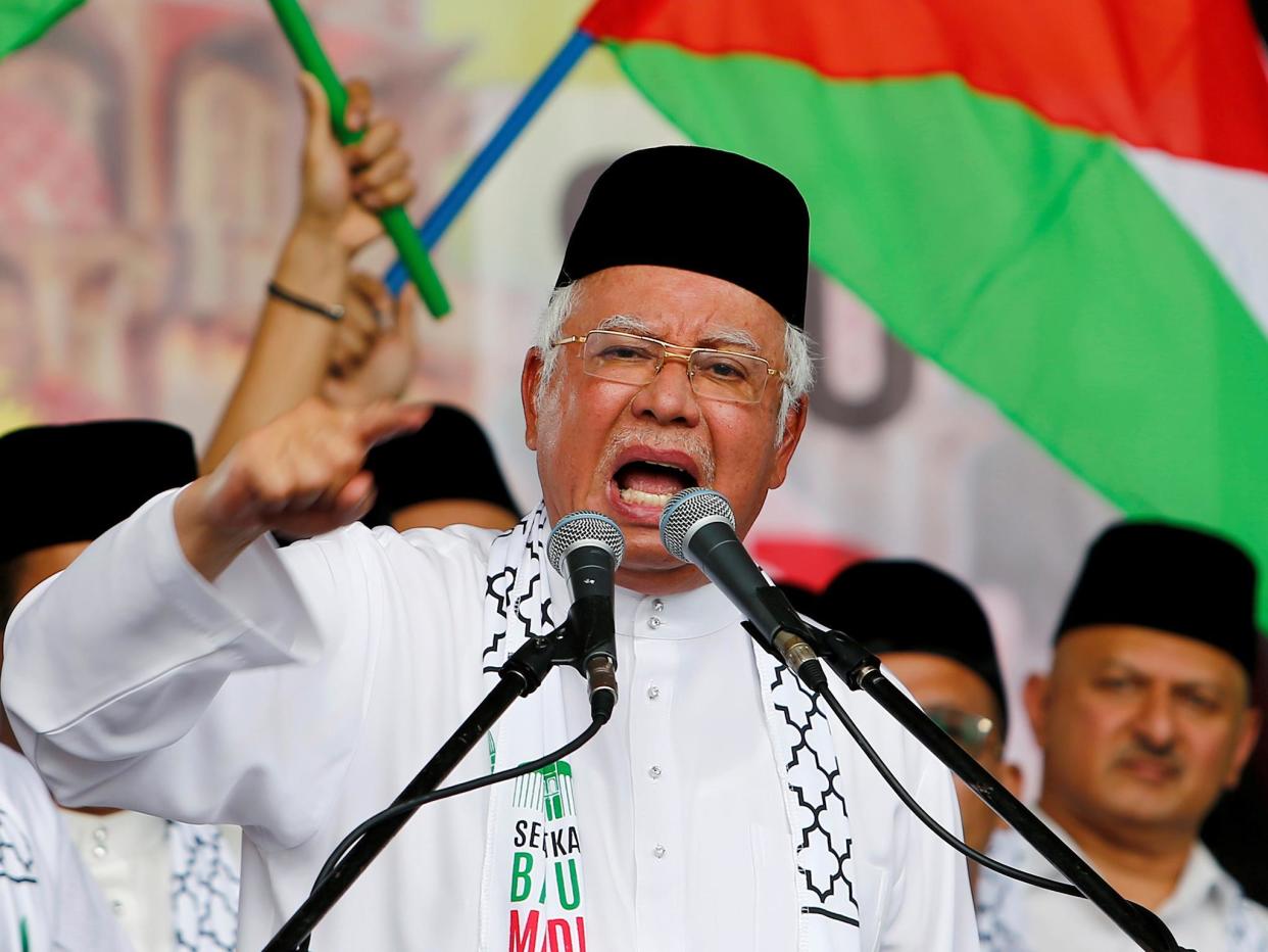 Malaysia's Prime Minister Najib Razak at a rally in December 2017: Reuters