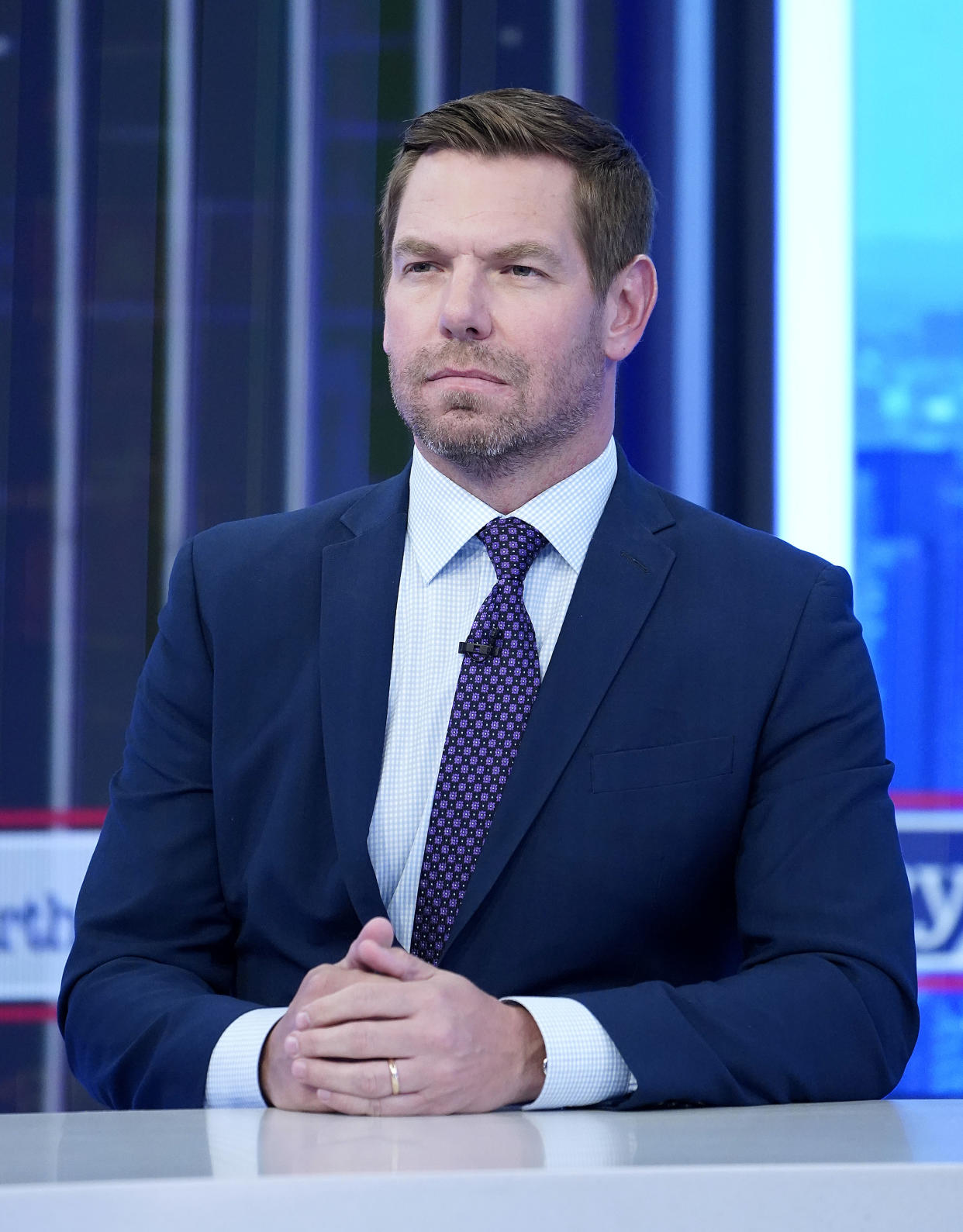 NEW YORK, NEW YORK - JULY 22: Representative Eric Swalwell (D-CA) visits "The Story With Martha MacCallum" at Fox News Channel Studios on July 22, 2024 in New York City. (Photo by John Lamparski/Getty Images)