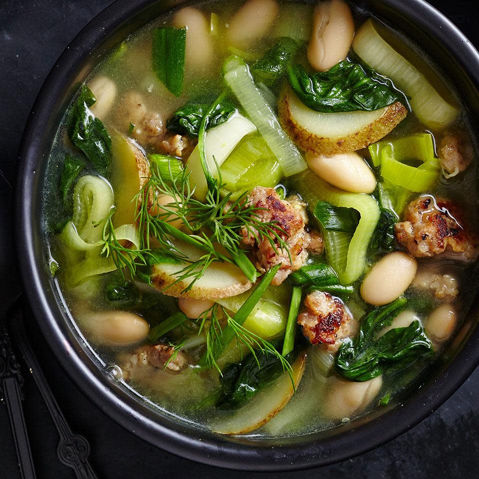 Leek, Potato & Spinach Stew