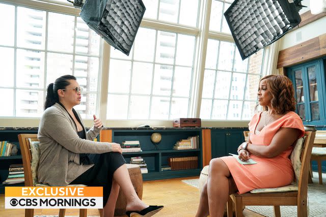 <p>Gail Schulman/CBS via Getty </p> Tiffany Chen and Gayle King on <em>CBS Mornings</em>