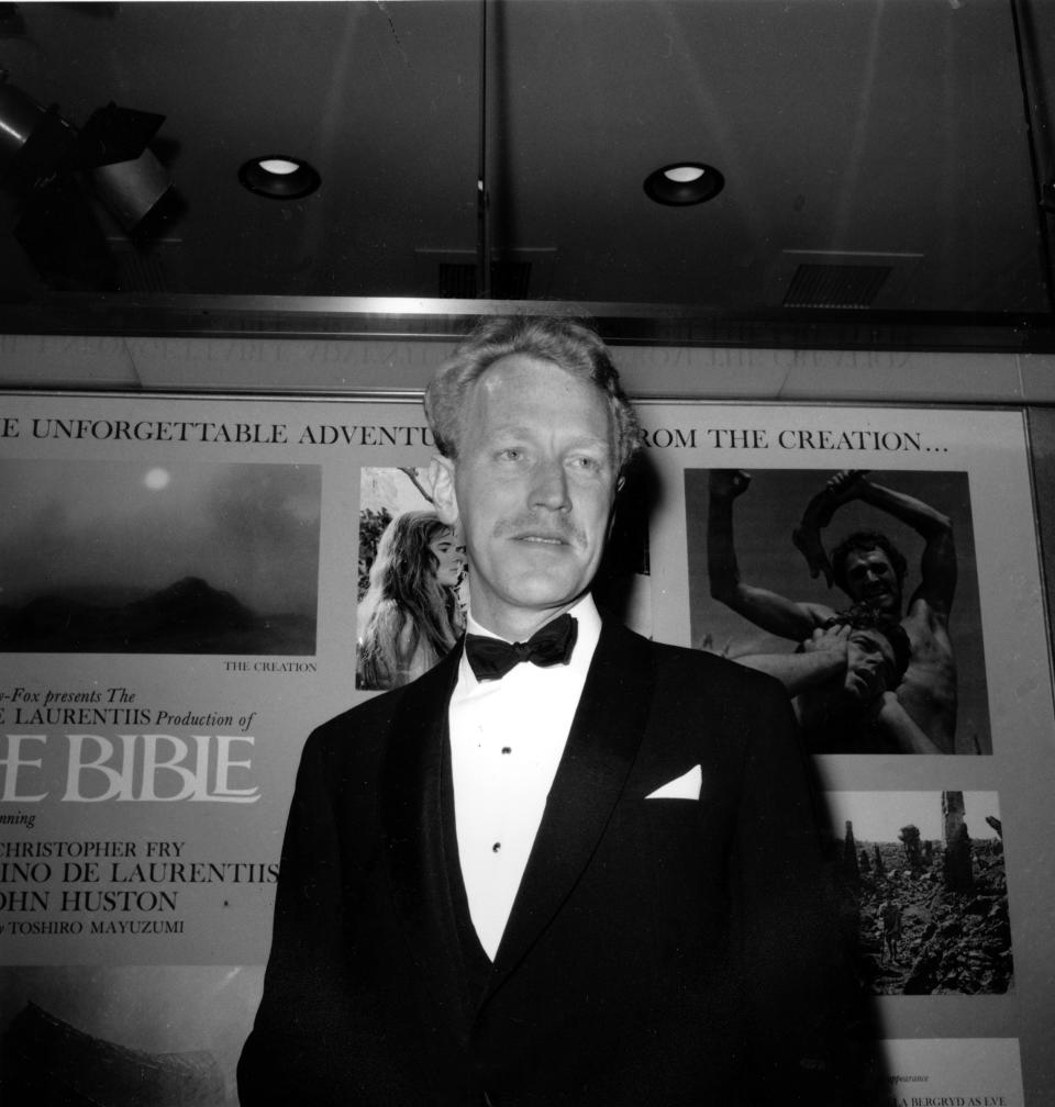 Swedish born actor Max Von Sydow is photographed at a premiere of the movie "The Bible" in New York City on Sept. 28, 1966.  (AP Photo)