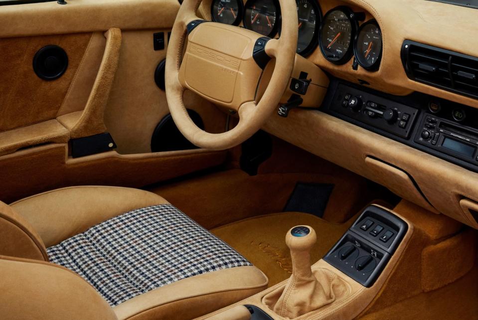 The interior of the Aimé Leon Dore 964 Porsche Carrera 4