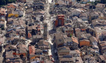 FILE PHOTO: A general view after earthquake that levelled the town in Amatrice, central Italy, September 1, 2016. REUTERS/Stefano Rellandini/File Photo