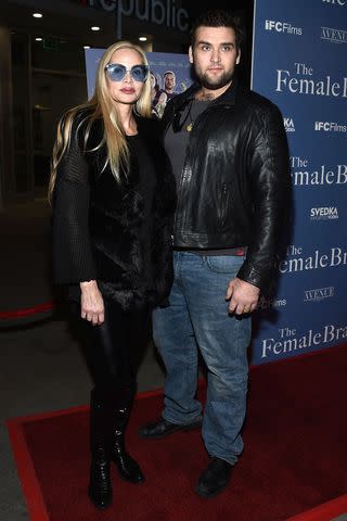 <p>Amanda Edwards/WireImage</p> Christina Fulton and Weston Cage in Hollywood, California, on Feb. 1, 2018
