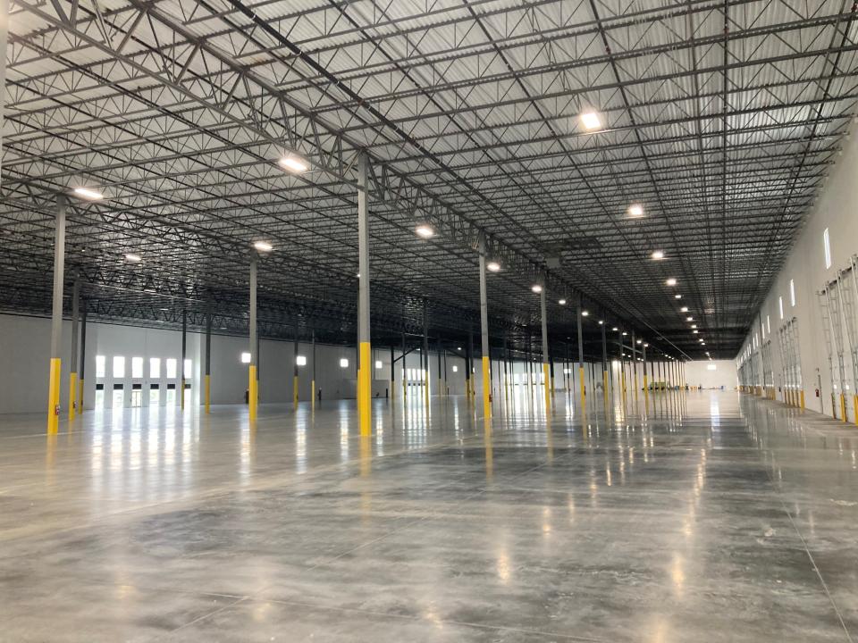 The cavernous interior of Building 1 at Eastland Commerce Center