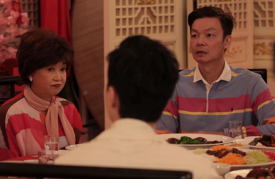 Mimi Choo and Mark Lee in Reunion Dinner. (Photo: Golden Village Pictures)