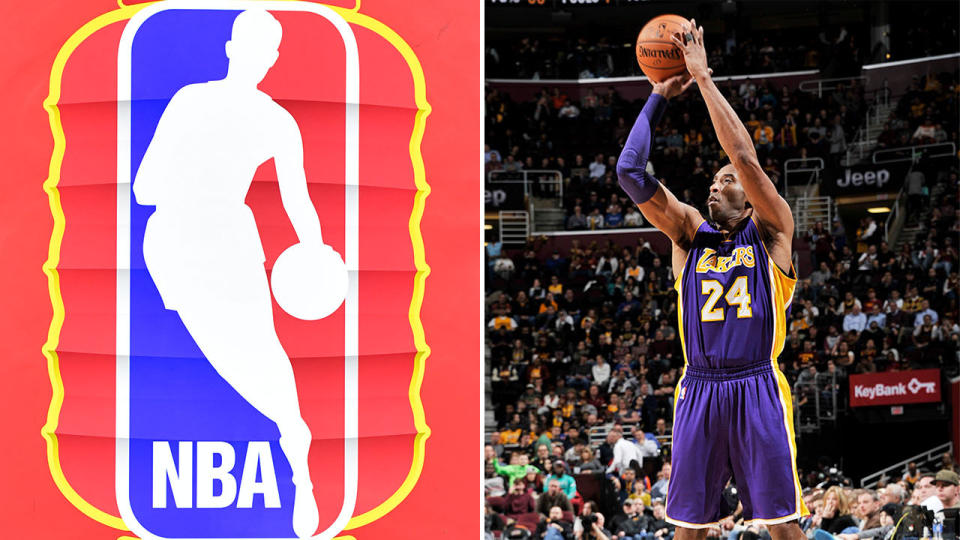 The NBA aren't likely to change their official logo to resemble Kobe Bryant. (Getty Images)