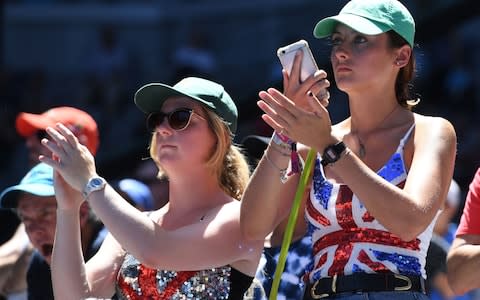 Konta had her supporters in the crowd - Credit: William West/AFP