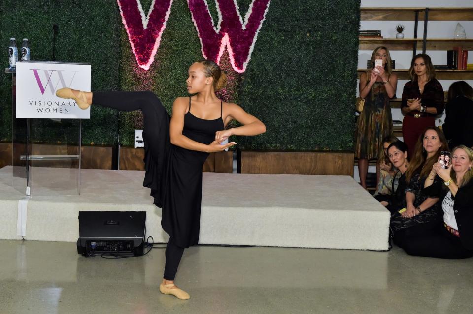 A dancer from the Debbie Allen Dance Academy performs.