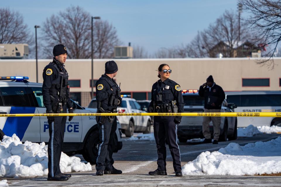 Des Moines police investigate a multiple-injury shooting at Starts Right Here, 455 S.W. Fifth St., a nonprofit educational mentorship program that helps at-risk metro Des Moines youth.