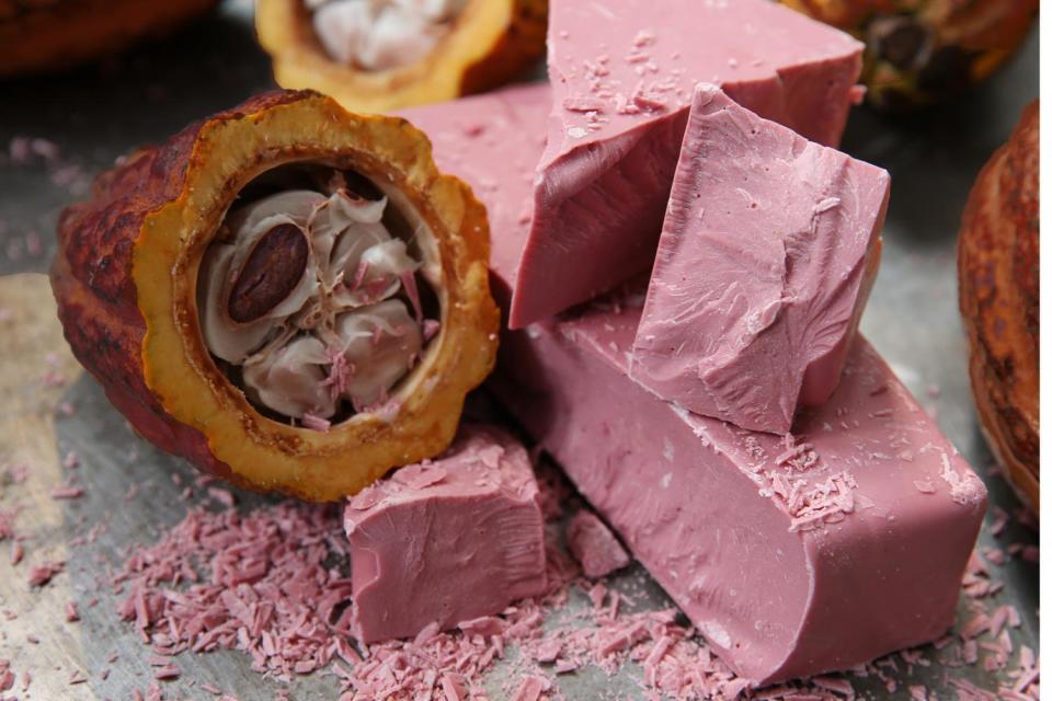 The new type of chocolate takes its pink colour from the Ruby cocoa bean: Barry Callebaut