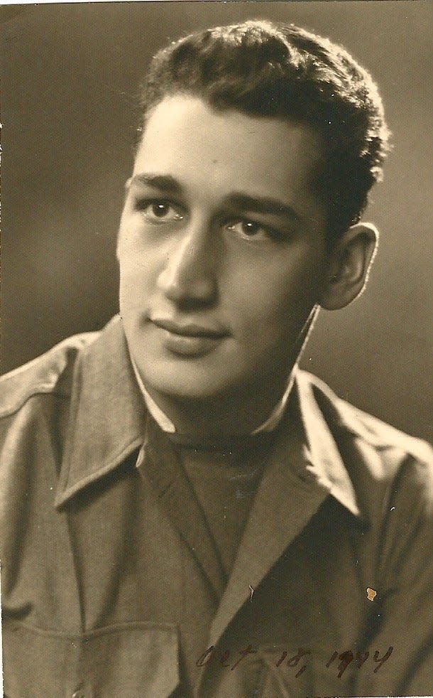 John Amato Sr. served in the U.S. Army as a medic during World War II. Amato died on April 1, 2023.