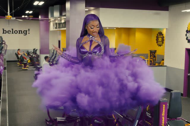 <p>Planet Fitness</p> Megan Thee Stallion.