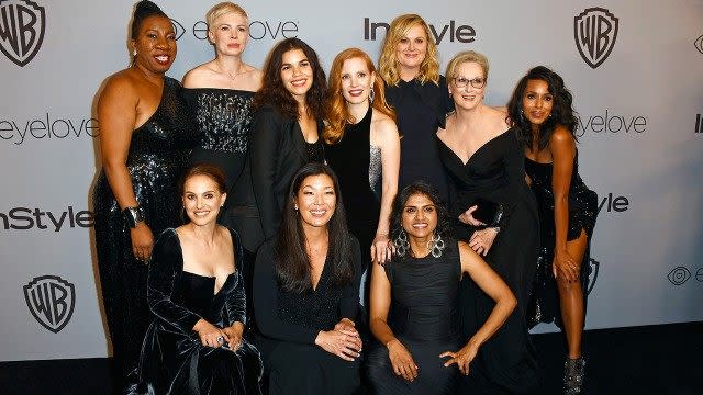 After debuting at the 2018 Globes, women involved in Time’s Up look back on a year of activism and what comes next.