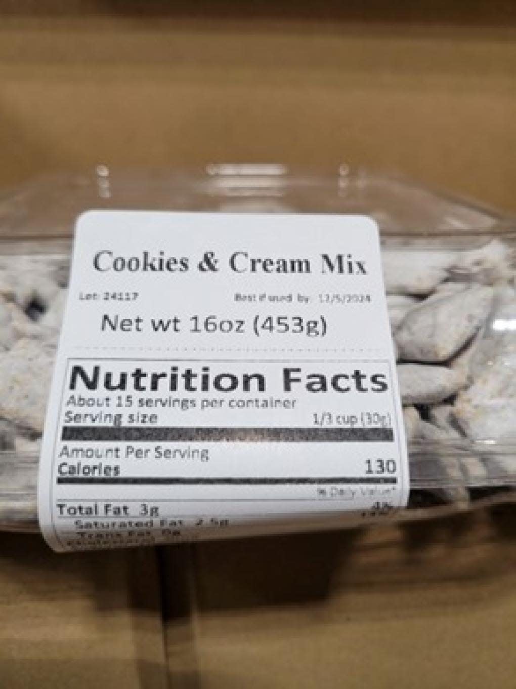 Hy-Vee recalled its cookies and cream snack mix for potentially containing salmonella.