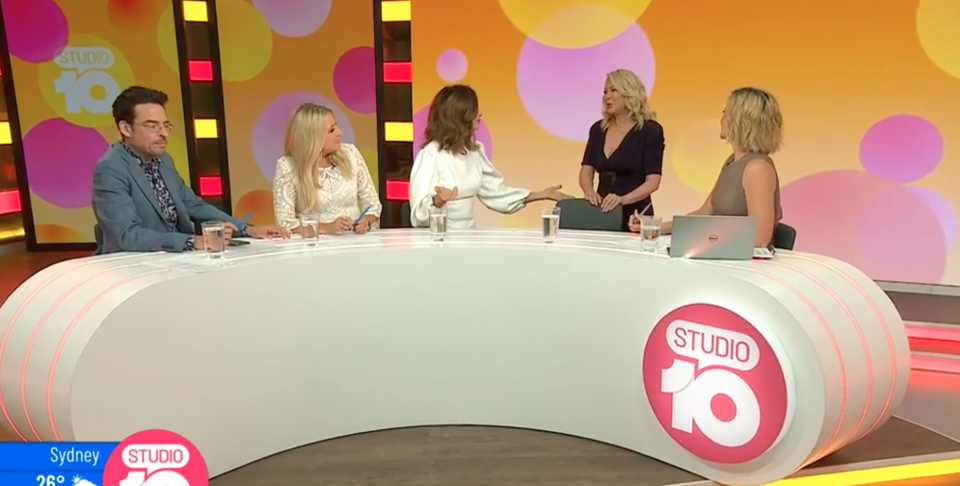 Kerri-Anne Kennerley on Studio 10 panel with rest of hosts