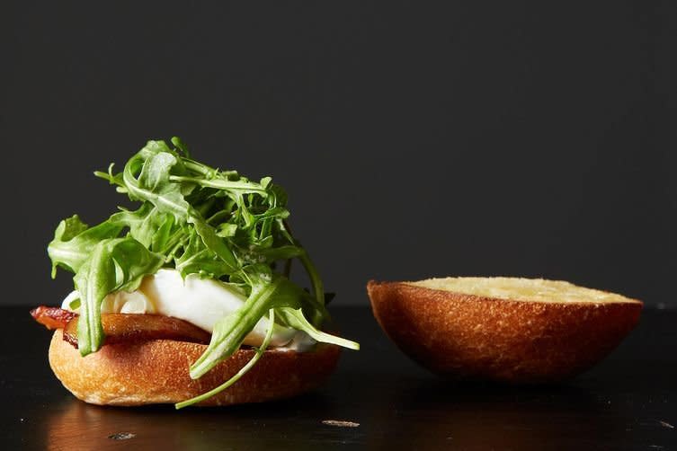 <strong>Get the <a href="http://food52.com/recipes/587-poached-egg-bacon-sandwich" target="_blank">Poached Egg & Bacon Sandwich recipe</a> from Food52</strong>