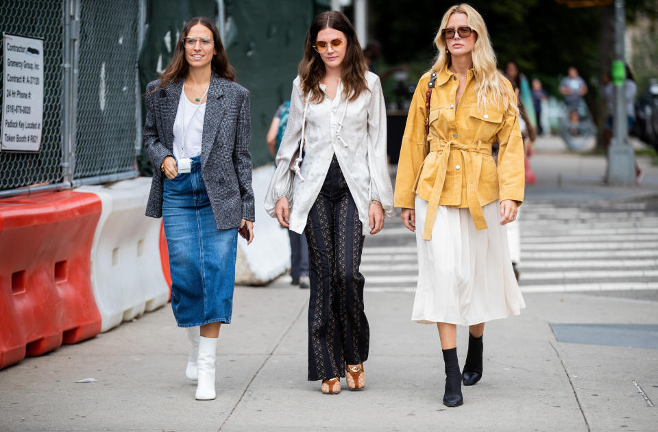 Guests outside Tory Burch during New York Fashion Week in September 2019. (Photo: Getty Images)