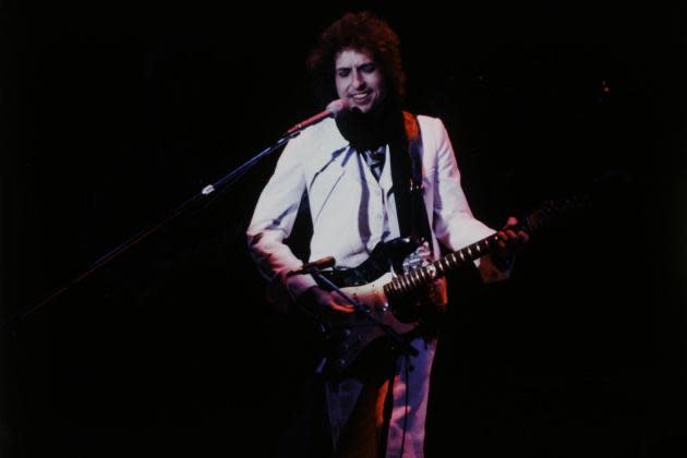 Bob Dylan Live At Nippon Budokan - Credit: Koh Hasebe/Shinko Music/Getty Images