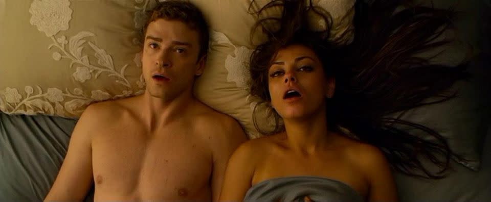 A new study has revealed how often people are getting frisky between the sheets according to their age group. Photo: Friends With Benefits/Screen Gems