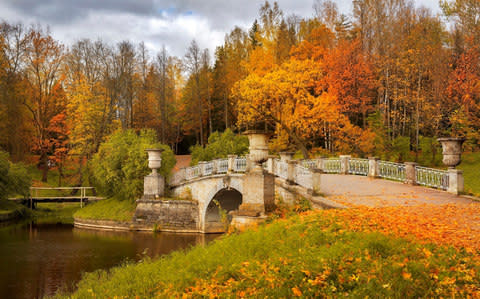 autumn landscape in Pavlovsk park, garden and park reserve in neighborhood of Saint Petersburg - Credit: irisphoto2 /Getty 