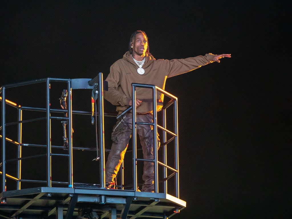 Travis Scott performs during Astroworld festival  (AFP via Getty Images)