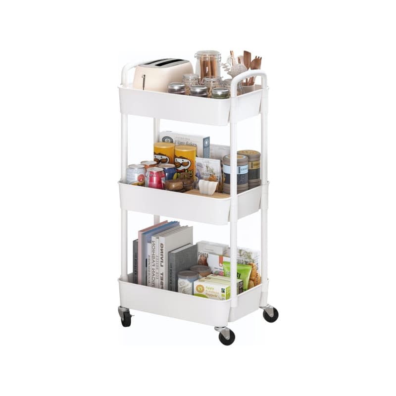 Sywhitta 3-Tier Plastic Rolling Utility Cart