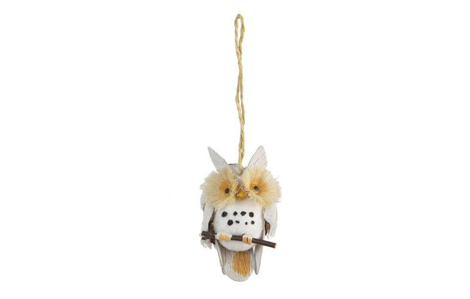 Natural Owl Christmas Tree Decoration