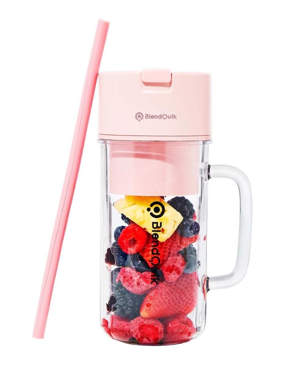 <p><a href="https://blendquik.co/products/blendquik%E2%84%A2-worlds-first-mason-jar-style-portable-blender" rel="nofollow noopener" target="_blank" data-ylk="slk:Shop Now;elm:context_link;itc:0;sec:content-canvas" class="link ">Shop Now</a></p><p>Blender</p><p>blendquik.co</p><p>$119.00</p>