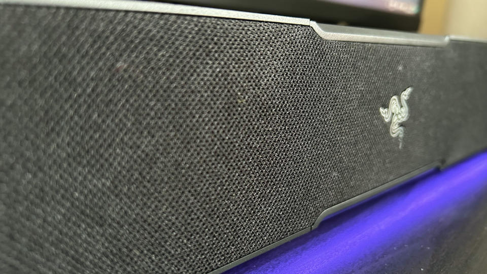 Razer Leviathan V2 X mesh cover close up