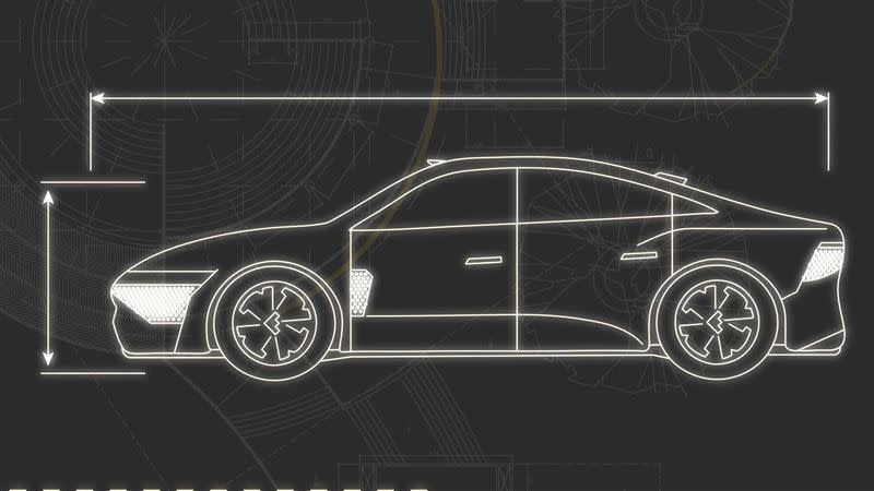 「C級距車款」為鴻華先進科技自主研發，以MIH電動車開放平台為基礎的首款電動乘用車。（圖／鴻海提供）