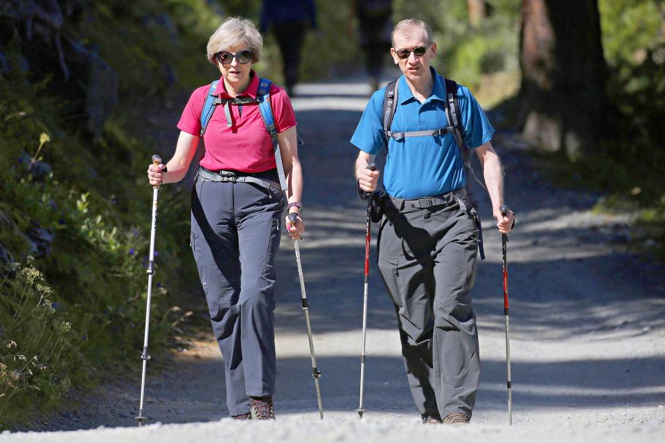 Theresa May famously enjoys a hiking break: PA