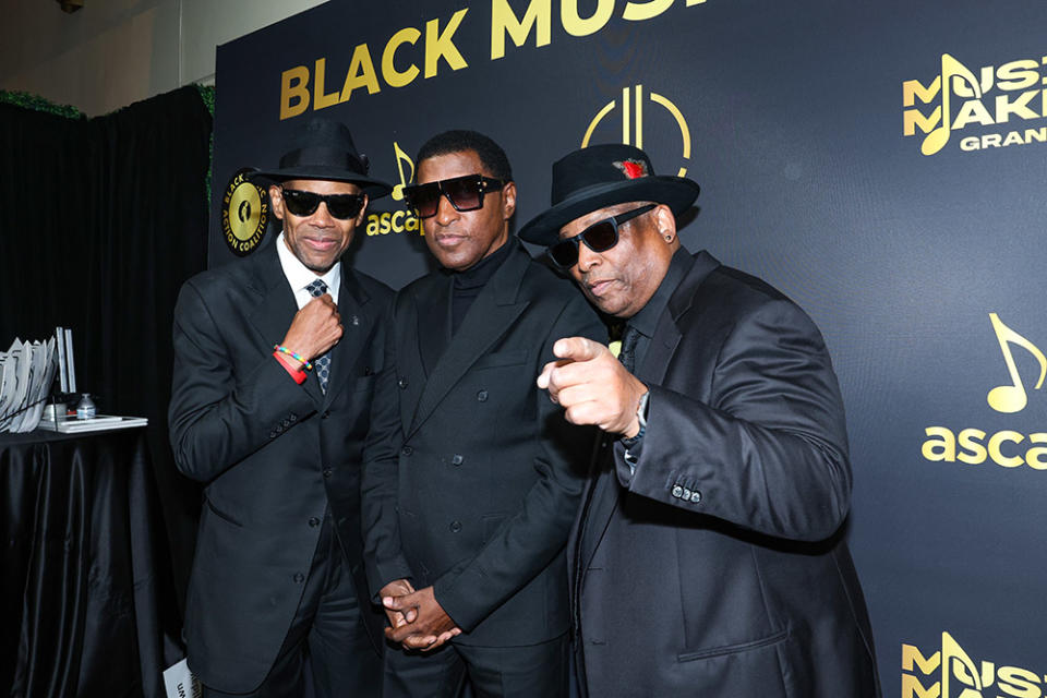 Jimmy Jam, Babyface and Terry Lewis attend the Jimmy Jam & Terry Lewis Music Maker Dinner hosted by the Black Music Action Coalition at Delilah on January 31, 2024 in West Hollywood, California.