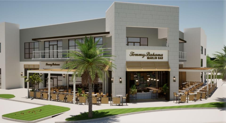 Tommy Bahama Marlin Bar, pictured here in a rendering, will be at 6562 University Parkway, Suite 110.