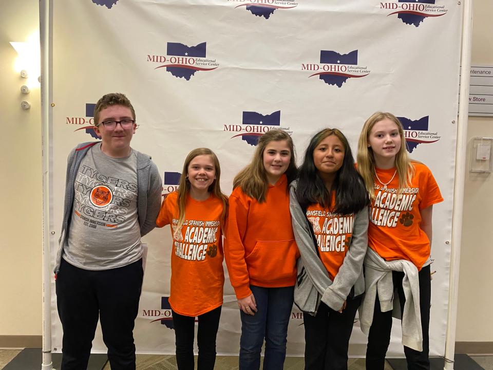 Mansfield Spanish Immersion A was runner-up in the sixth grade challenge with members Liam McCumiskey, Jersie Palmer, Zoe Axiopoulos, Juliana Pacheco, and Aubri Crider.