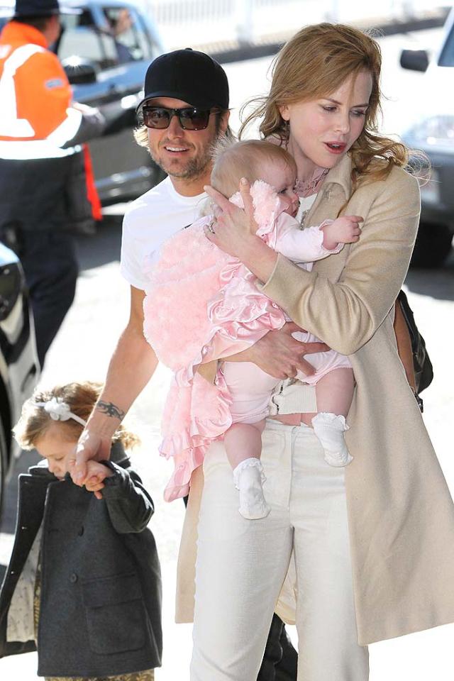 Jennifer Connelly arriving at JFK airport with her children New