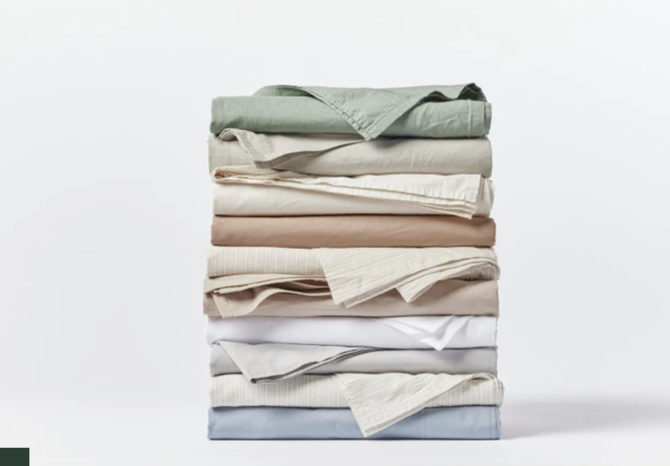 3) Organic Crinkled Percale™ Sheets