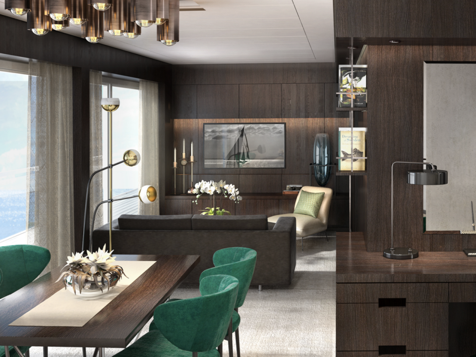 <p>There will be 149 suites onboard, accommodating up to 298 passengers — and two 138 square-meter duplex penthouse suites. (Business Insider) </p>