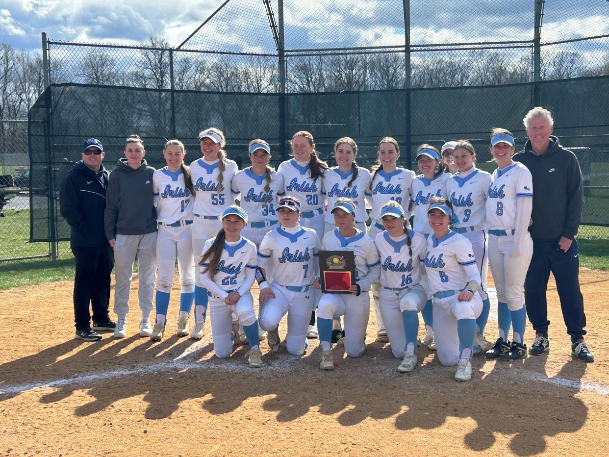 The Notre Dame High School softball team captured the 18th annual Rancocas Valley Elite Tournament title on Saturday with a 2-0 win over Cinnaminson.