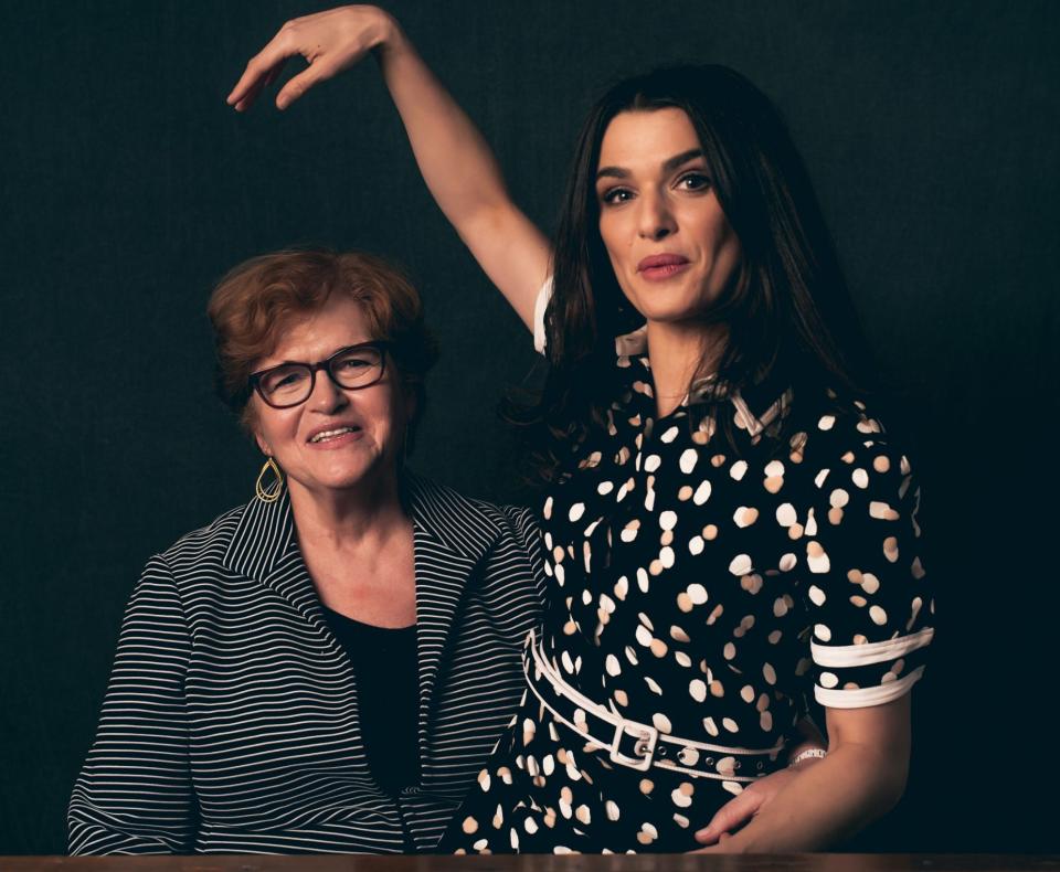 Actress Rachel Weisz poses with Deborah Lipstadt, whom she portrayed in the 2016 film Denial