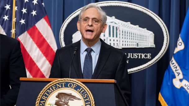 PHOTO: Attorney General Merrick Garland speaks during a news conference at the Department of Justice, Jan. 12, 2023. (Manuel Balce Ceneta/AP)