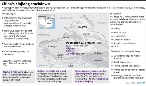Factfile on a new report by Amnesty International on the "massive crackdown" of one million minority Muslims in China's western Xinjiang region