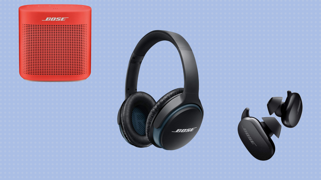 Deep discounts on Bose speakers, headphones, earbuds, and more (sounds good to us). (Photo: Bose)