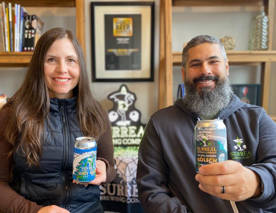 Donna Hockey and Tammer Zein-El-Abedein founded Surreal Brewing Co. in Northern California in 2018 and now make seven different non-alcoholic brews.