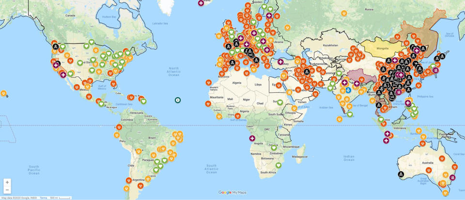 When Avi Schiffmann had a bug on his site that doubled the numbers of coronavirus cases, he received hundreds of panicked emails. Normally, though, people suggest tweaks to make the site easier to use. (Courtesy Avi Schiffmann)