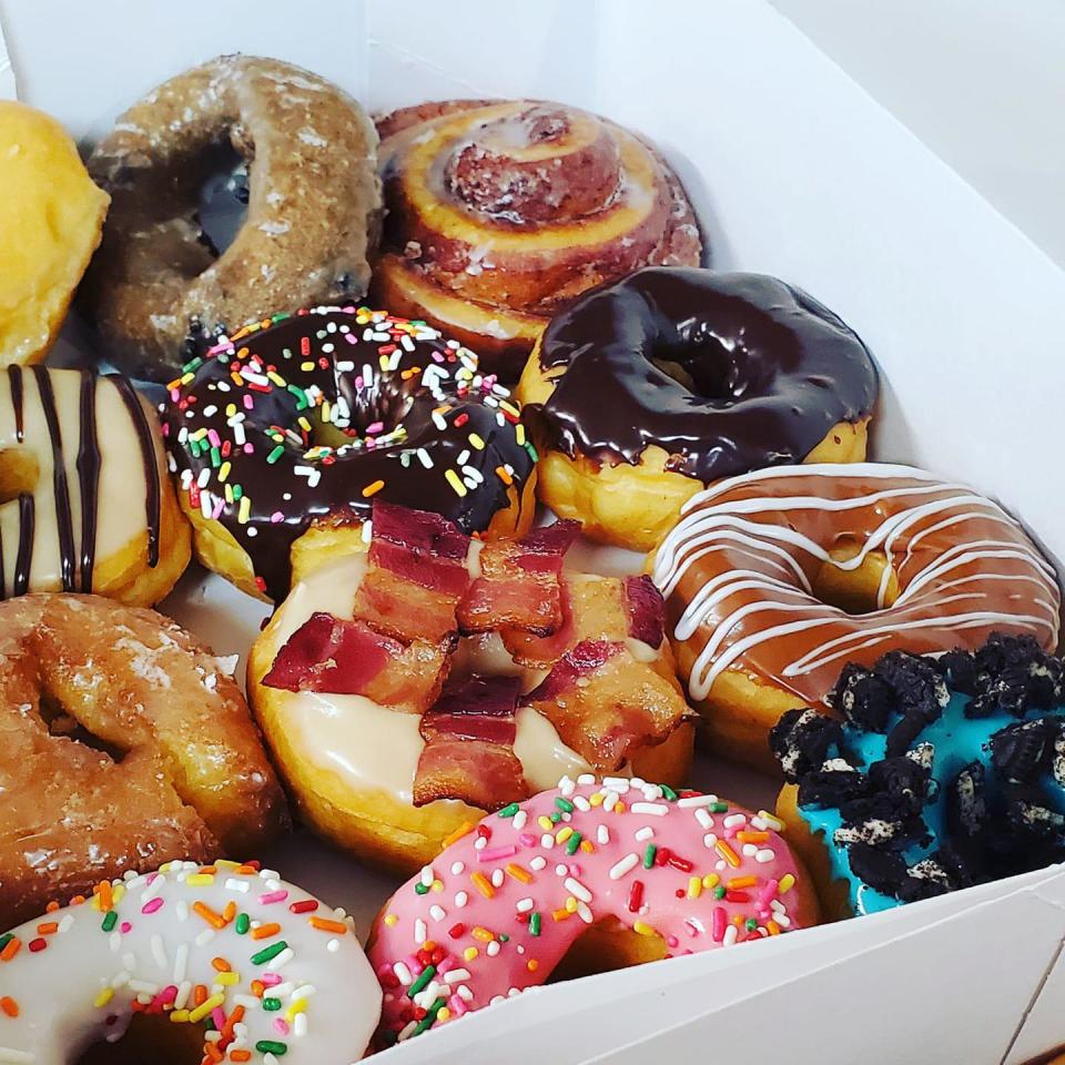 A'more Donuts makes homemade doughnuts  every morning, from traditional glazed and iced to maple bacon and cereal topped.