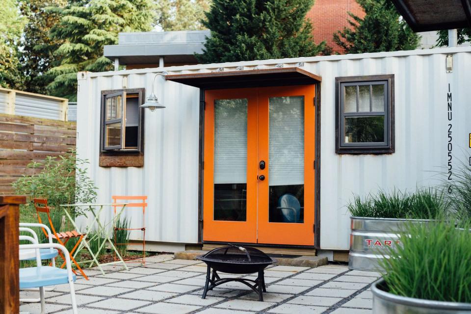 <p>Instead of staying in a tiny house, you can stay in this tiny shipping container, an eco-friendly vacation rental in Atlanta, Georgia, that’s listed on Airbnb. The cozy unit has a lovely patio, a hammock, and a firepit.</p>