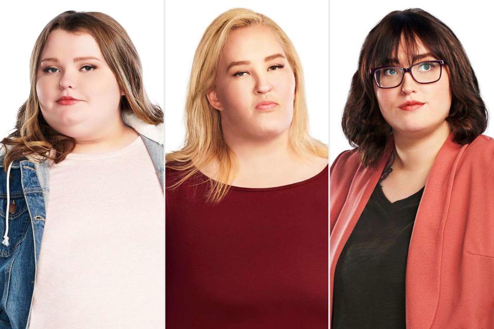 <p>Stephanie Eley/WeTV (3)</p> Alana Thompson (left), Mama June Shannon (middle) and Lauryn "Pumpkin" Efird (right)