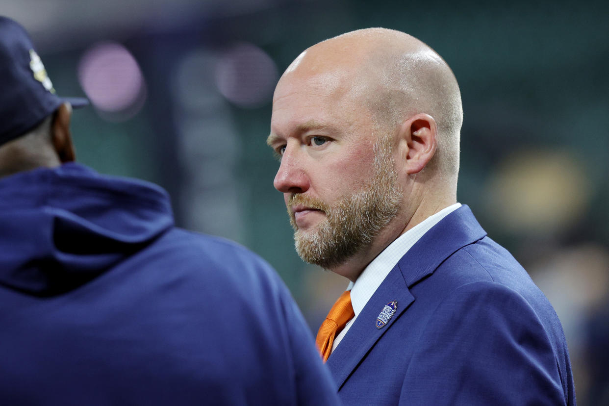 James Click, the general manager who led the Astros to a World Series victory this season, won't return to the team. (Photo by Bob Levey/Getty Images)