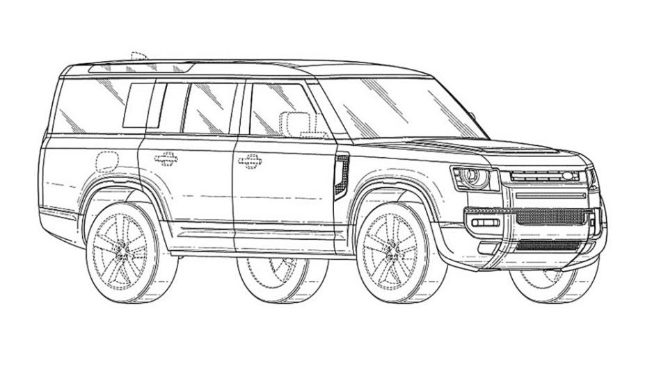 LAND ROVER旗下全新車身加長八人座2022年式Defender 130專利設計